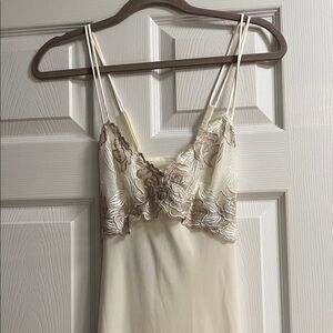 Elegant Cream Sheer Robe and Night gown